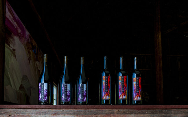 Lineup of Mongata wines